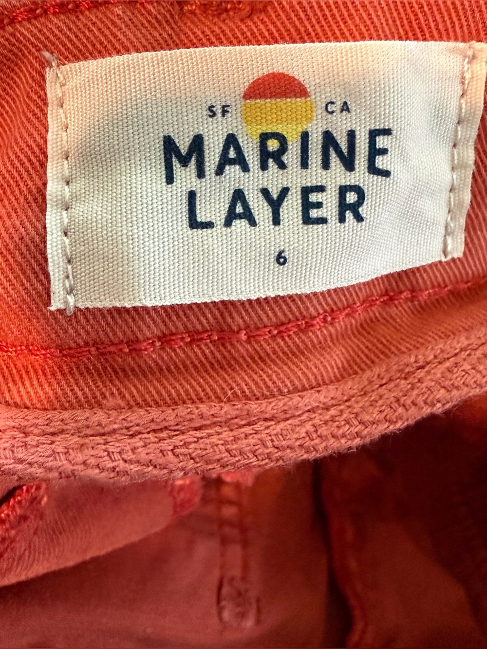Marine Layer Bridget Crop Pant Wide Leg Patch Pocket Baked Clay Women’s size 6 - Picture 3 of 7